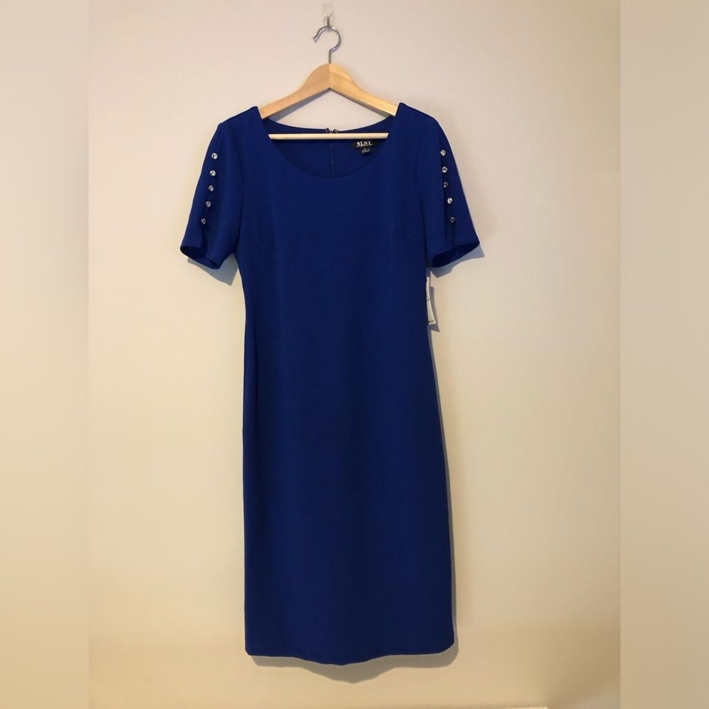 NWT SLNY Size 8 Cobalt Dress
